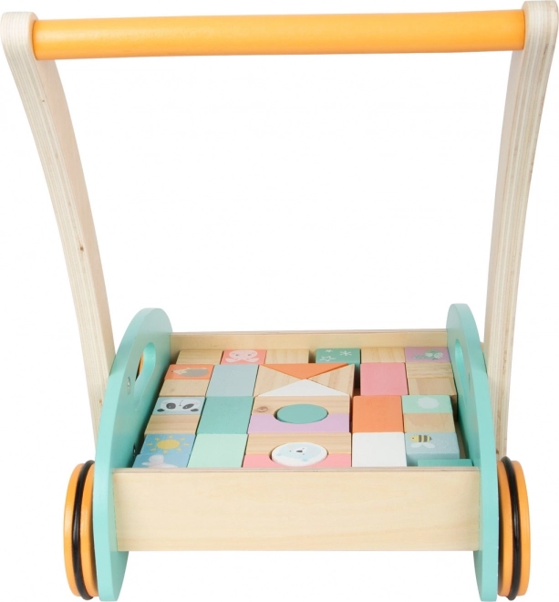 Stabiele houten constructie in pasteltinten