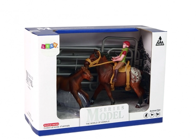 Set van figuren Paard en Ruiter met Afneembaar Zadel