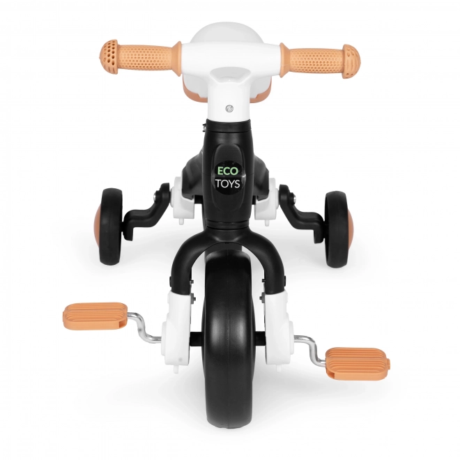 Loopfiets met pedalen en zijwieltjes zwart ECOTOYS