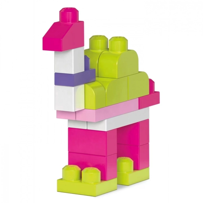 Blokken in plastic zak - roze kleur, 60 delen