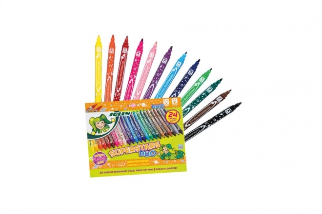 Tweedelige stiften Superstars Duo 24 stuks