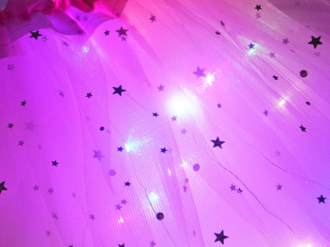Roze verlichte kostuum voor kleine feeën met vlindervleugels – Helder roze