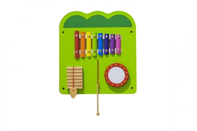Houten montessori wandpaneel - krokodil