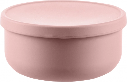 Siliconen kom met deksel, Old Pink