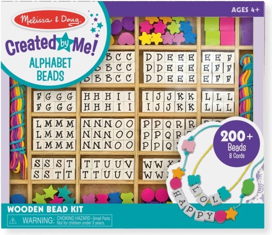 Creatieve kralenset met letters