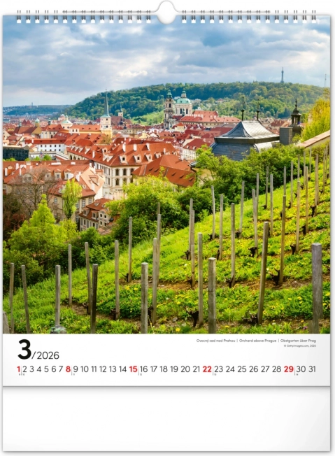 Wandkalender Praag 2026