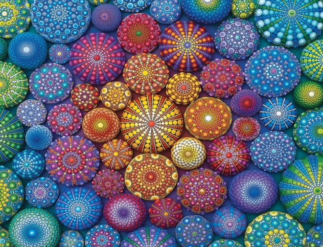 Puzzel 2D 2000 stukjes Regenboog mandala's