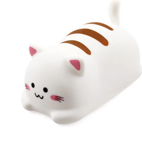 Nachtlampje POKKY Happy Kitty van siliconen met afstandsbediening