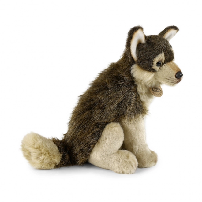 Rappa Pluchen Zittende Wolf 28 cm ECO-VRIENDELIJK