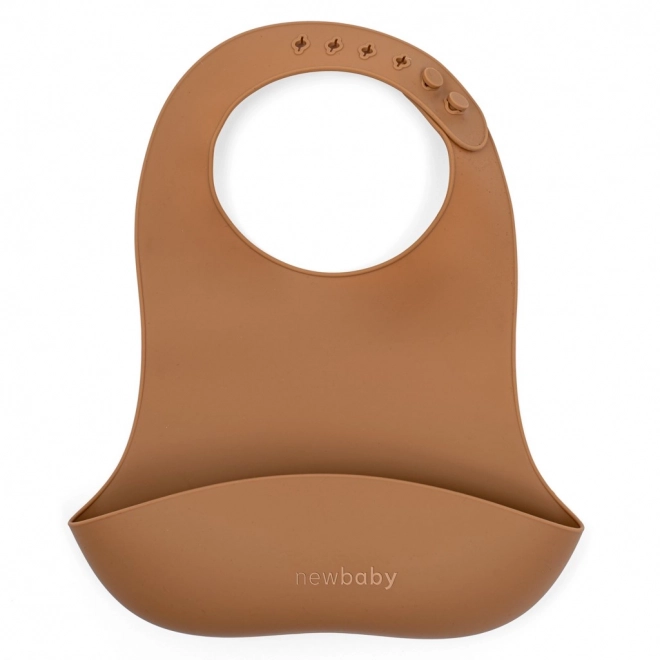 Siliconen slabbetje New Baby bruin
