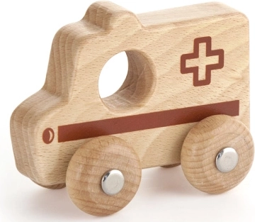 Houten ambulance auto
