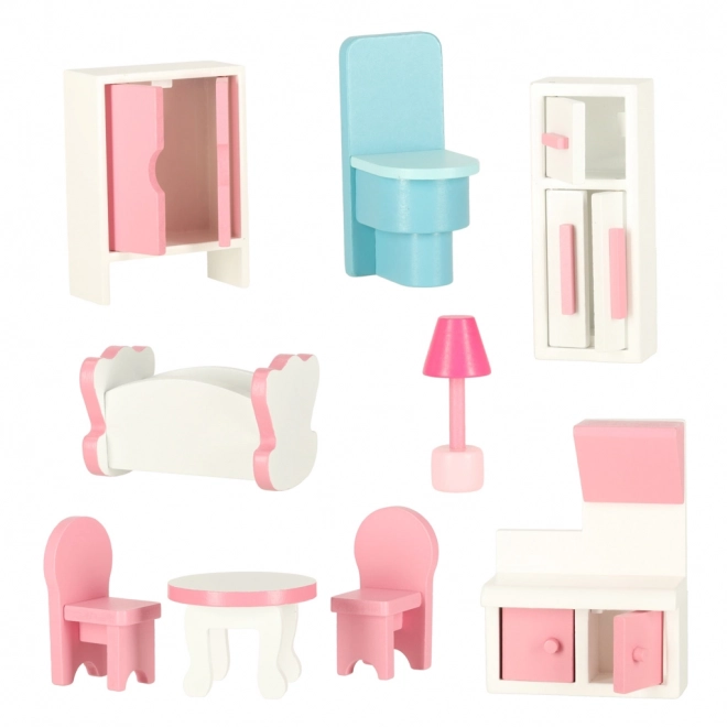 Houten poppenhuis Lulilo Papilio roze 80cm