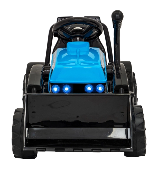 Kinder elektrische tractor met schuifblad – Blauw