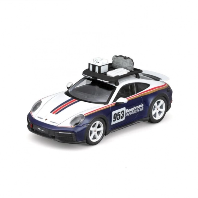 Bburago 1:24 Racen - Porsche 911 Dakar - Blauw 953 Roughroads