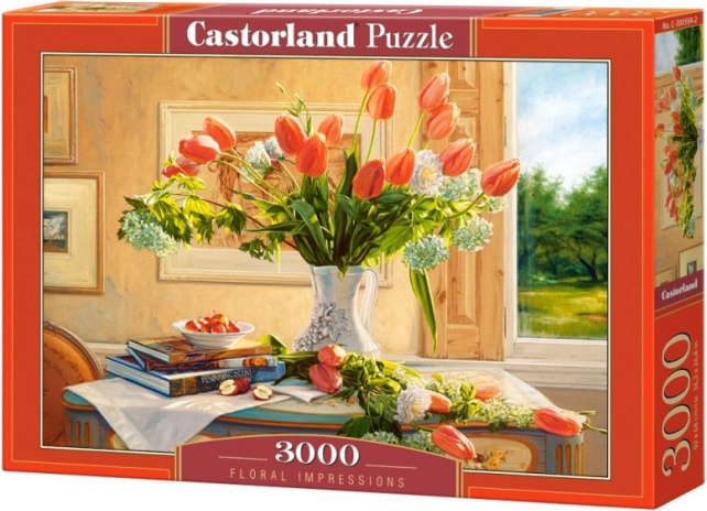 Puzzel 3000 stukjes Bloemenimpressie