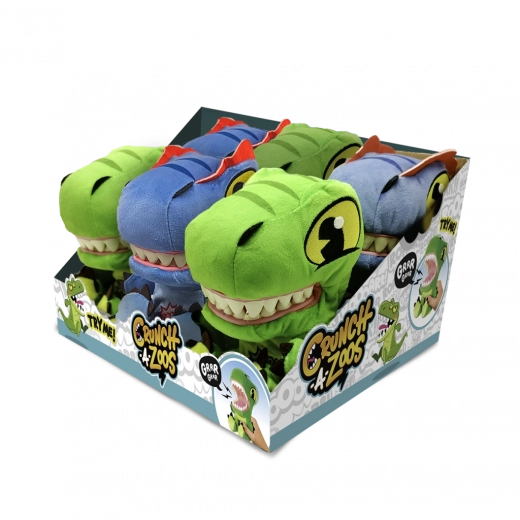 Pluchen dinosaurus Crunchazoos met geluid