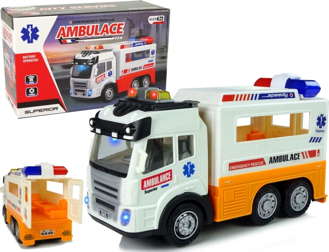 Ambulance Auto op Batterijen met Licht- en Geluidseffecten