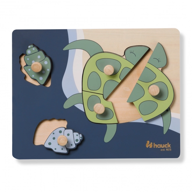 Houten puzzel - schildpad