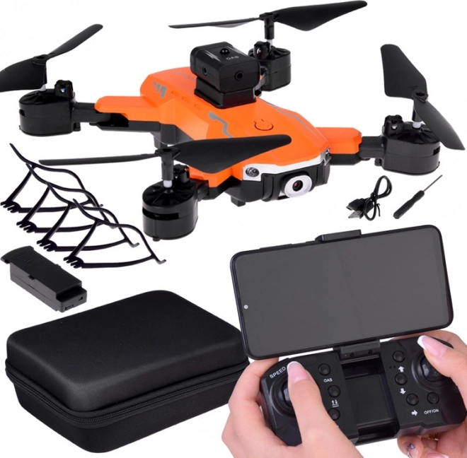 Opvouwbare drone met afstandsbediening en LED-verlichting