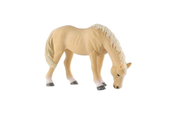 Paard huiselijk palomino merrie zooted plastic 13cm in zak
