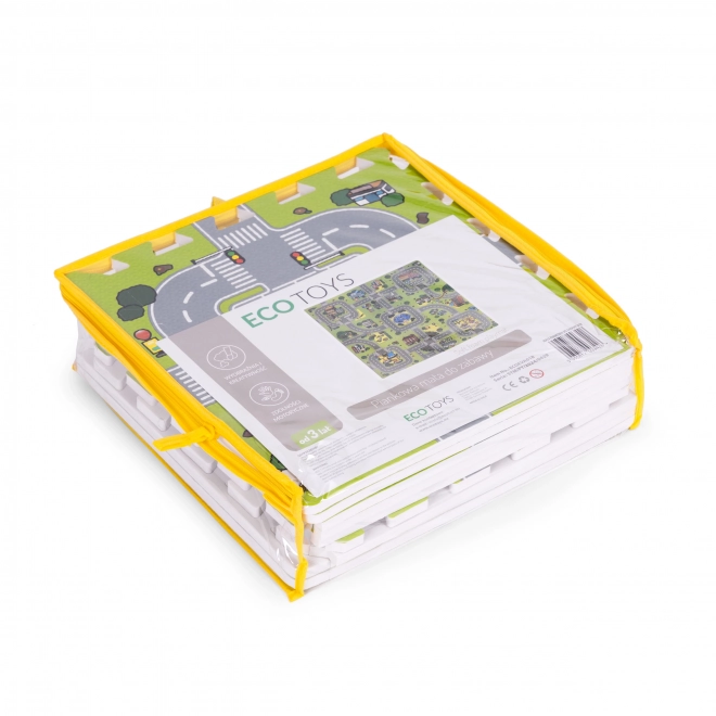 Grote EVA Speelmat voor Kinderen Stad 90,5x90,5 cm 21 stuks ECOTOYS