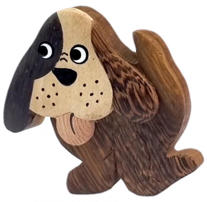 Grote houten magneet Hond