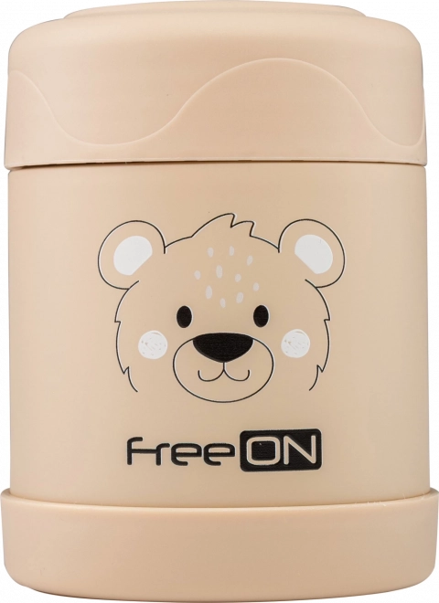 FreeON Thermosfles voor voedsel roestvrij staal 350 ml - beige