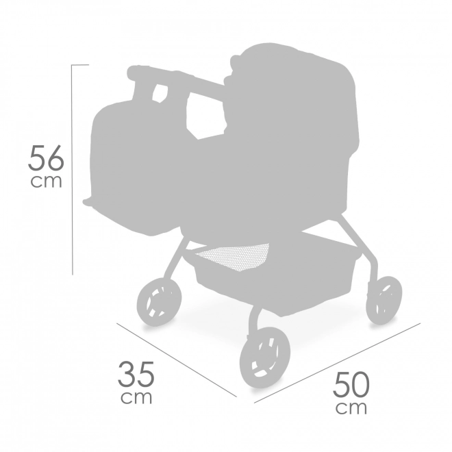DeCuevas 86080 Mijn eerste poppenwagen met rugzak COCO 2024 - 56 cm