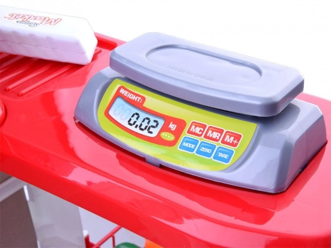 Kinder supermarkt met kassa en scanner