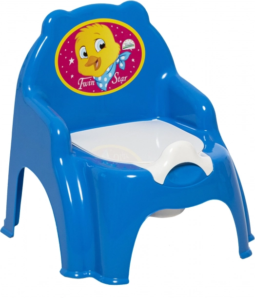 Potje-stoeltje blauw 35 cm