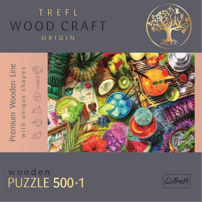 Puzzel Kleurrijke Cocktails TREFL Wood Craft Origin 501 stukjes