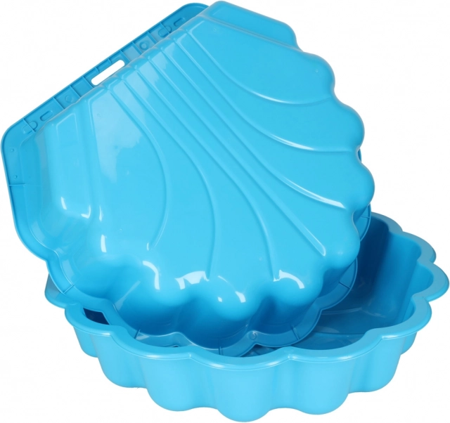 Afsluitbare Zandbak Schelp 2-in-1 - blauw