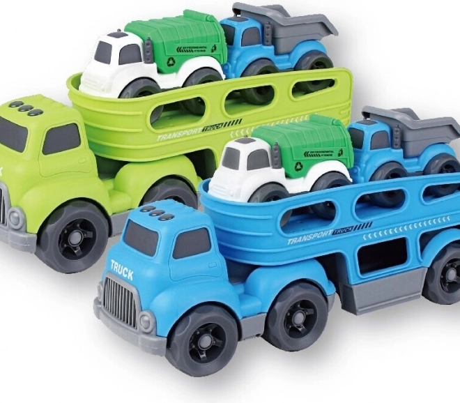 Grote autotransporter met auto's voor transport