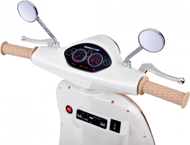 Klassieke elektrische kinderscooter oranje – Groen