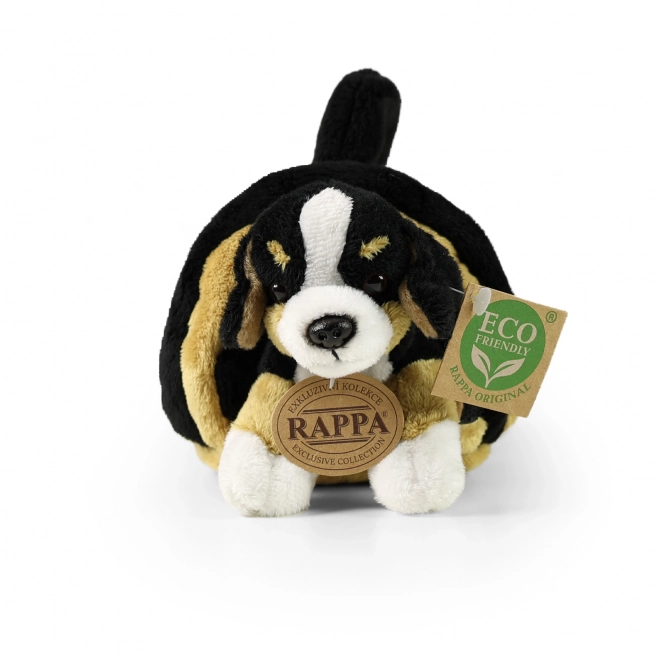 Pluchen hond Berner Sennen in eco-vriendelijke draagtas 15 cm