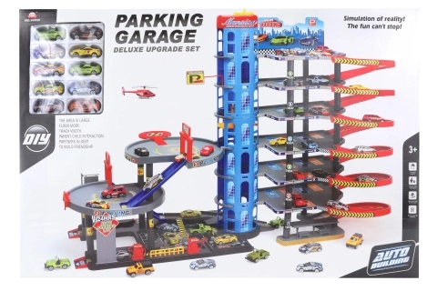 Garage met autootjes en helihaven