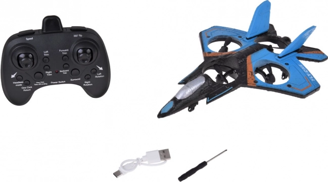 Quadcopter drone met afstandsbediening en LED-lampen