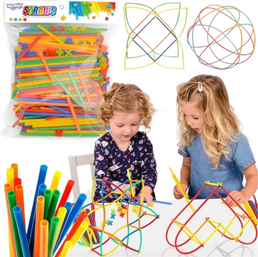 Woopie Constructieve Gekleurde Rietjes 500 st