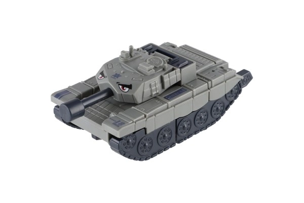 Transformer tank/robot plastic 14cm met traagheidsmotor 3 kleuren
