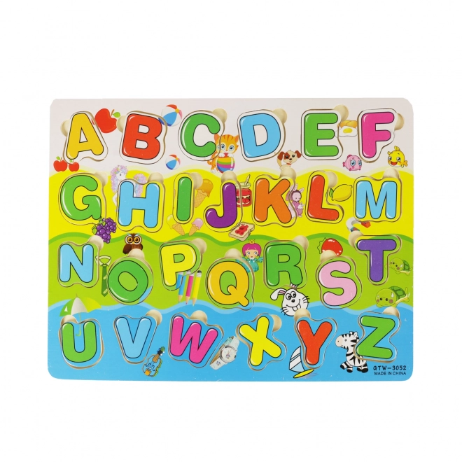 Houten invulpuzzel alfabet