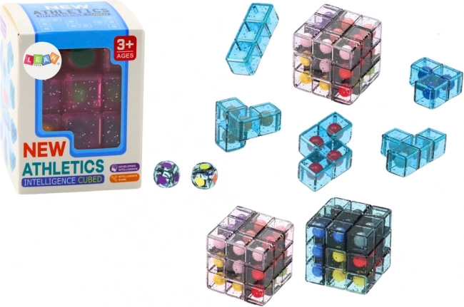 Logische kubus spel roze