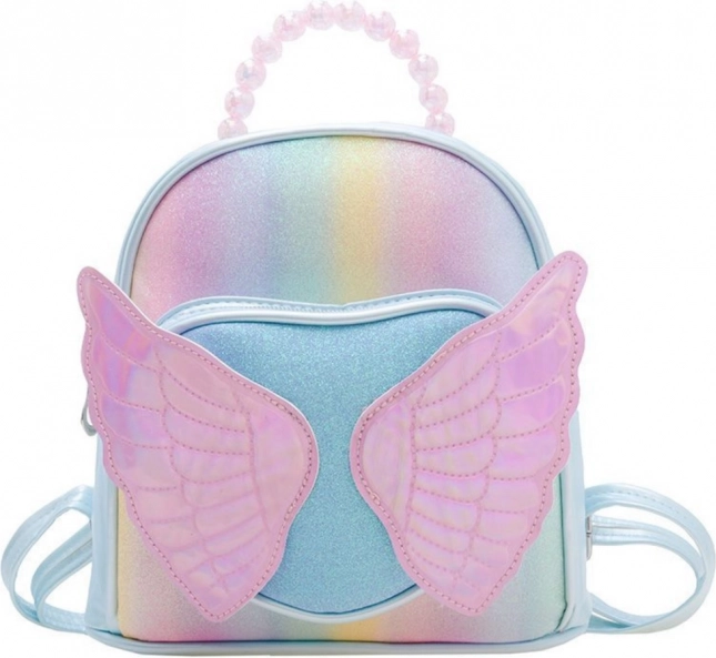 Kinder rugzak met vleugels blauw 22 cm