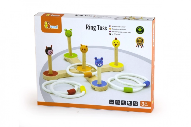 VIGA houten spel ringen gooien op dieren