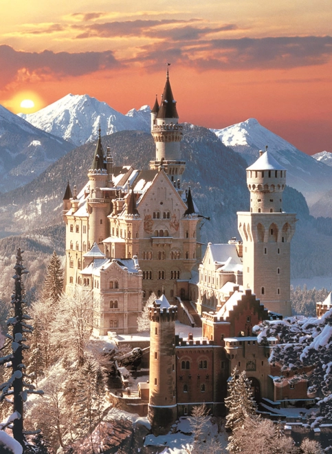 Puzzel 1500 stukjes Compact Kasteel Neuschwanstein