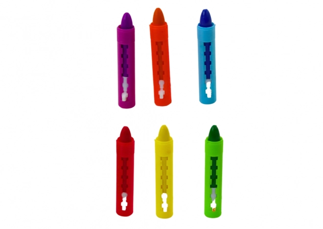 Set gekleurde gezichtskleurpotloden 6 stuks