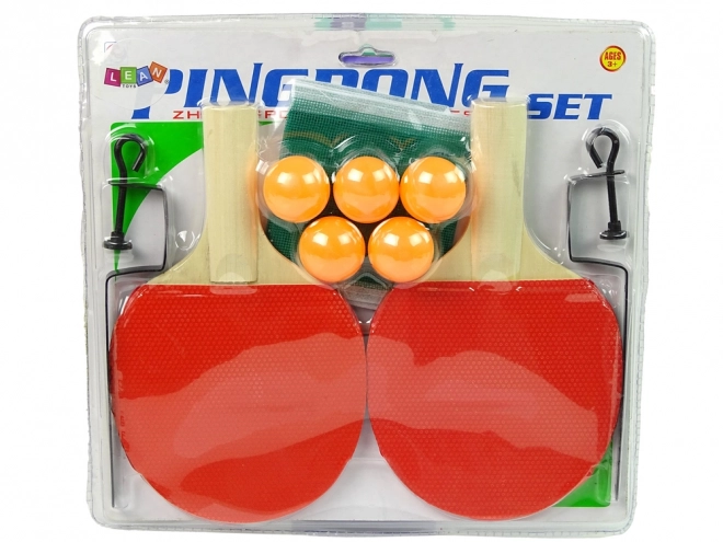 Set Voor Tafeltennis Rackets Net 5 Ballen
