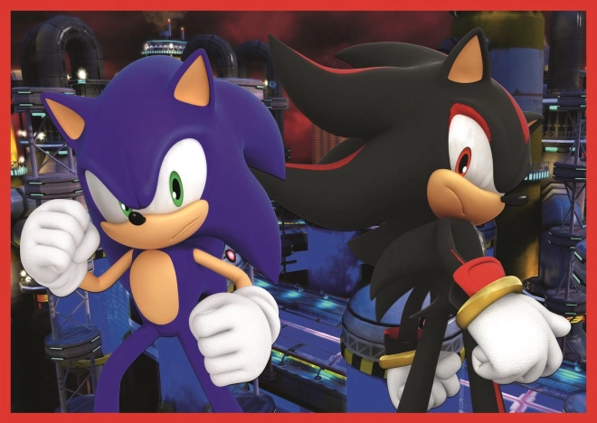 Puzzel 4-in-1 Sonic/Sonic The Hedgehog 28,5x20,5cm in doos 28x28x6cm