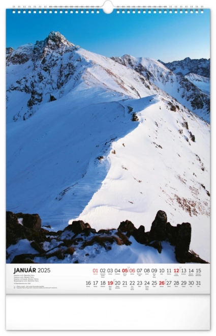 NOTIQUE Muurkalender Tatra 2025, 33 x 46 cm