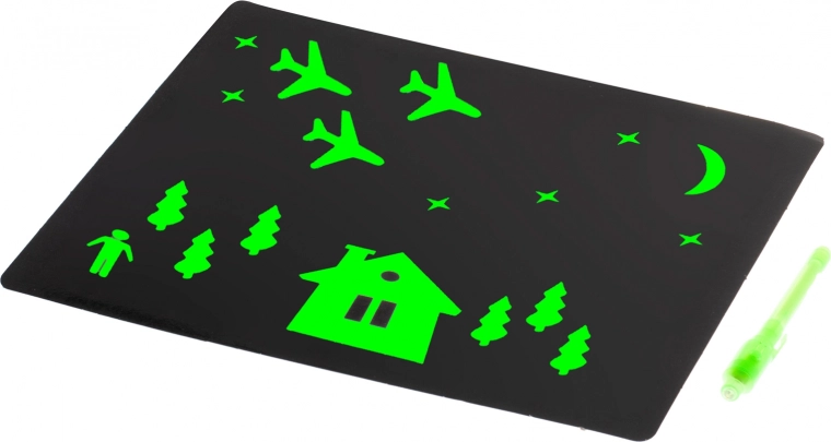 Board dat in het donker licht