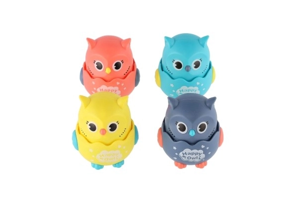 Sovy Happy Owl plastic 7x8 cm rijdend